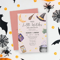Zwei Hexen Brauen Mädchen Halloween Kinderdusche