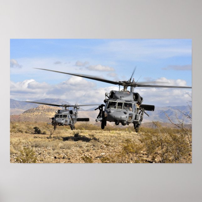 Zwei HH-60-Pavehawk-Hubschrauber, die sich auf die Poster (Vorne)