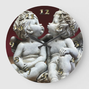 Zwei Himmlische Angel Cherubs Große Wanduhr