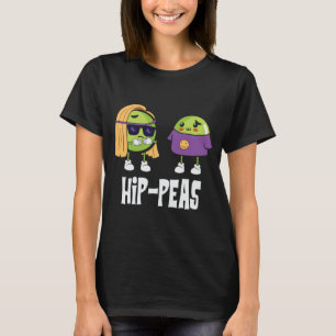 Zwei Hippie Peas Gemüse Veggie gesunde grüne P T-Shirt