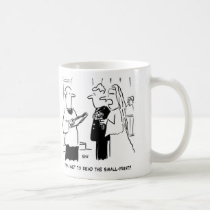 Zwei Hochzeitstipendiaten für Cartoon. Kaffeetasse