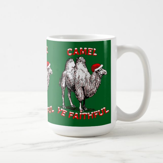 Zwei Höcker Saisonale Pun – Bactrian Saisonale Fun Kaffeetasse (Rechts)