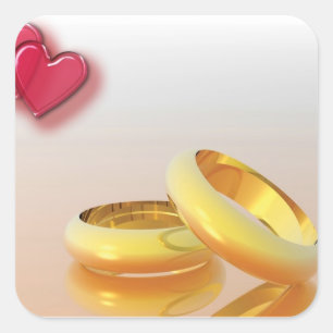 Zwei Hörnchen Quadratischer Aufkleber