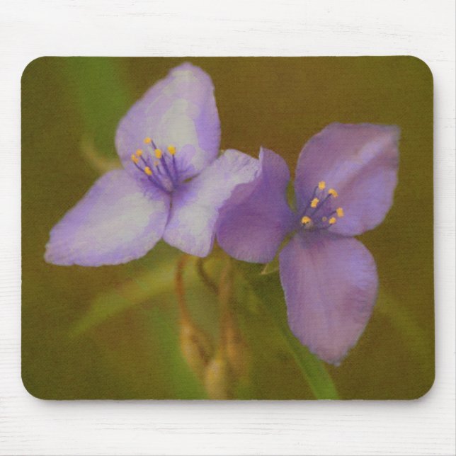 Zwei Hübsche Lila Blume Art Mouse Pad Mousepad (Vorne)