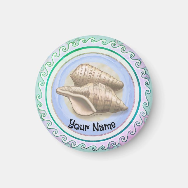 Zwei Hübsche Muscheln Magnet (Vorne)