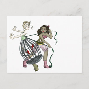 Zwei Hübsche Vögel Postkarte