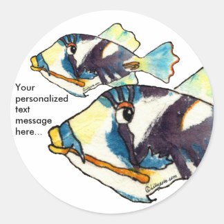Zwei Humus Fish Personalisiert Stickers