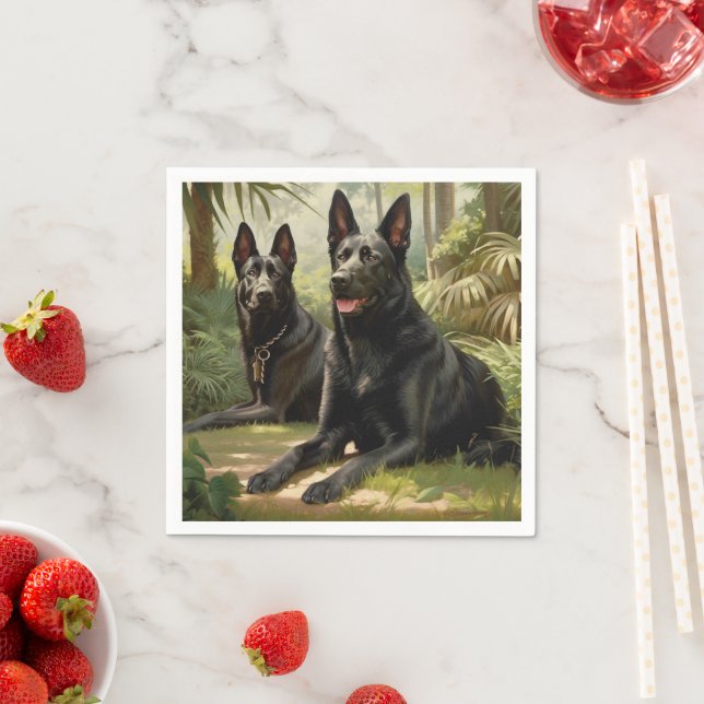 Zwei Hunde Serviette (Beispiel)