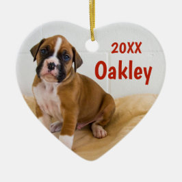 Zwei Hundedoppelseitige Weihnachtshundeverzierung Keramik Ornament