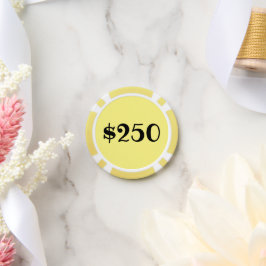 Zwei hundertfünfzig Dollar (Logo) Pokerchips