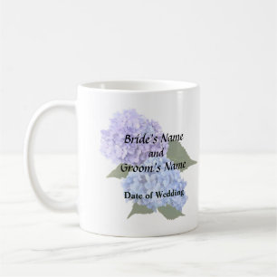 Zwei Hydrangea Lavender und Blau Kaffeetasse