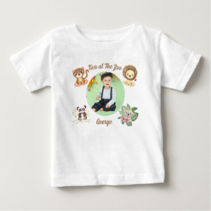 Zwei im Zoo Safari Dschungel Tiere Geburtstag Baby T-shirt