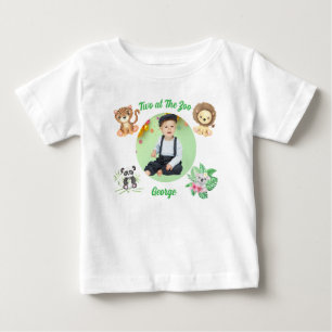 Zwei im Zoo Safari Dschungel Tiere Geburtstag Baby T-shirt