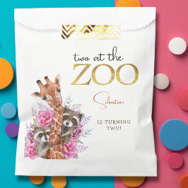 Zwei im Zoo Safari Tiere Kindergeburtstag Party Geschenktütchen