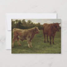 Zwei in einem Feld Stehende Kühe (von Rosa Bonheur