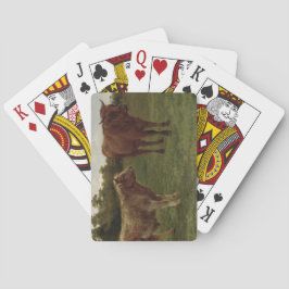 Zwei in einem Feld Stehende Kühe (von Rosa Bonheur Spielkarten