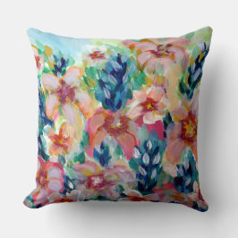 Zwei in einem originalen, blumengeschmückten Kisse Kissen