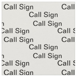 zwei individuelle Rufzeichen Ham Radio Fabric Stoff