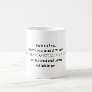 Zwei ist ich u. Sie Liebe-klassische weiße Tasse