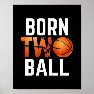Zwei Jahre alte Geburtstagsfeier Kinder Born Two L Poster