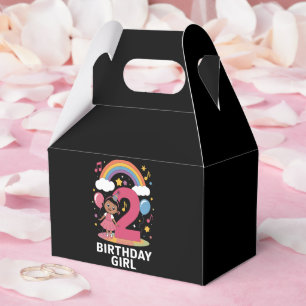 Zwei Jahre altes Geburtstag Mädchen Süß 2. Geburts Geschenkschachtel