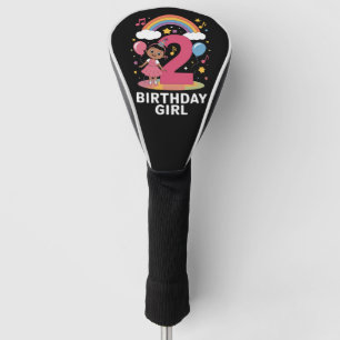 Zwei Jahre altes Geburtstag Mädchen Süß 2. Geburts Golf Headcover