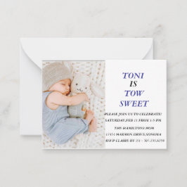 ZWEI JAHRE MIT TONI FEIERN MITTEILUNGSKARTE