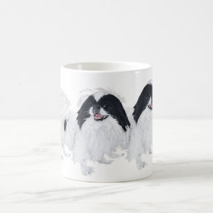 Zwei japanische Chin Hunde Tasse