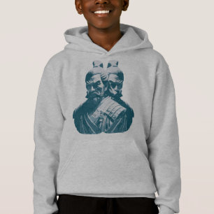 Zwei japanische Samurai-Statuen Design Hoodie