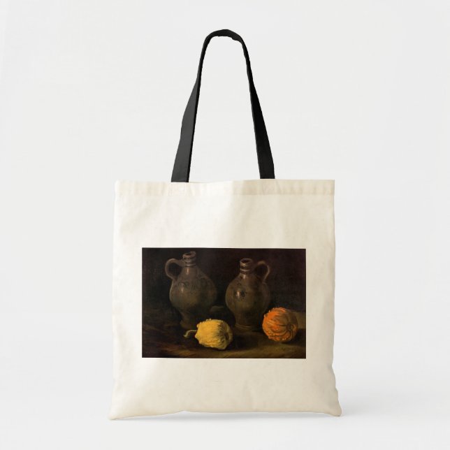 Zwei Jars und zwei Pumpkins von Vincent van Gogh Tragetasche (Vorne)