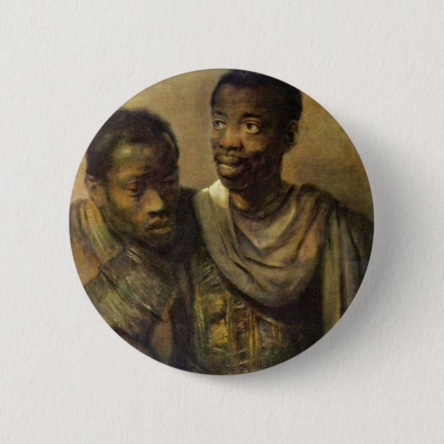 Zwei junge Afrikaner., Jonge durch Rembrandt Van Button (Vorderseite)