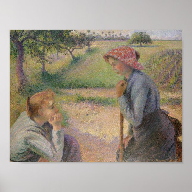 Zwei junge Bauernfrauen Poster (Vorne)