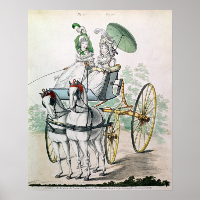 Zwei junge Damen in Kalico-Kleider Poster (Vorne)