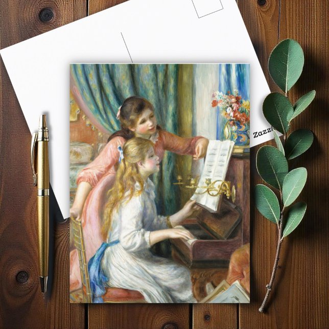 Zwei junge Mädchen am Piano von Auguste Renoir Art Postkarte (Von Creator hochgeladen)