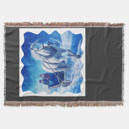 Zwei junge Mädchen auf einer schneebedeckten Schli Decke