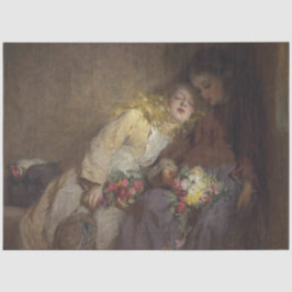 Zwei junge Mädchen kehren Zuhause zurück Seidenpapier