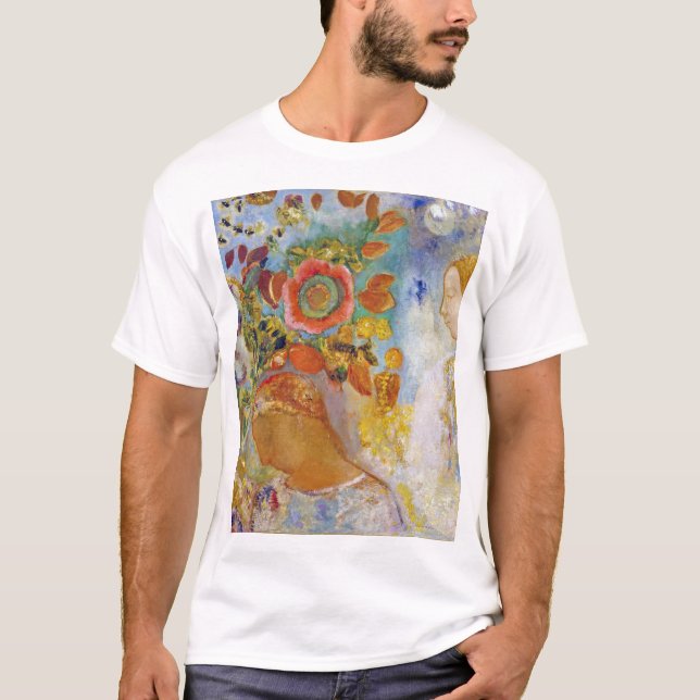 Zwei junge Mädchen unter Blume, Redon T-Shirt (Vorderseite)