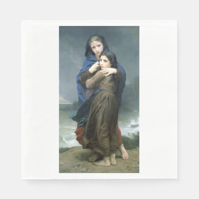 Zwei junge Mädchen weit weg von der Zuhause (von W Serviette (Vorderseite)