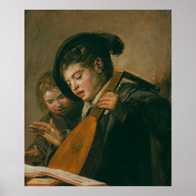 Zwei Jungen singen Poster (Vorne)