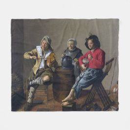 Zwei Jungs und eine Girl Making Music (Musiker) Fleecedecke