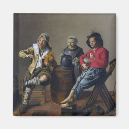 Zwei Jungs und eine Girl Making Music (Musiker) Magnet