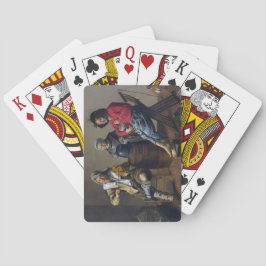 Zwei Jungs und eine Girl Making Music (Musiker) Spielkarten