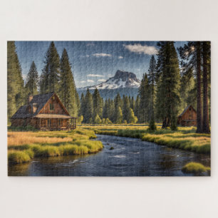 Zwei Kabinen am Fluss Puzzle