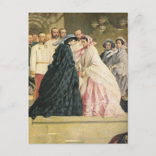 Zwei Kaiserinnen treffen sich (SISSI & CHARLOTTE)  Postkarte (Vorderseite)