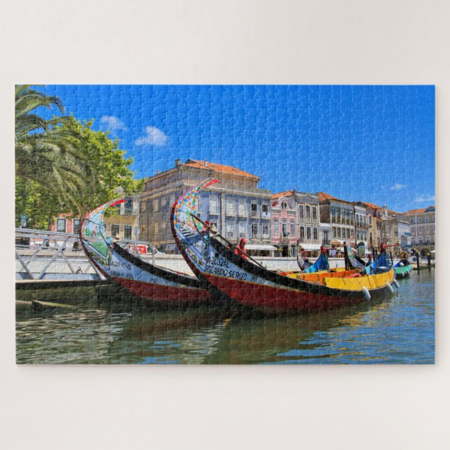 Zwei Kanalboote, Aveiro, Portugal Puzzle (Horizontal)