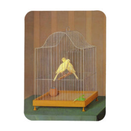 Zwei Kanaren in einem Käfig (von Antonio Donghi) Magnet