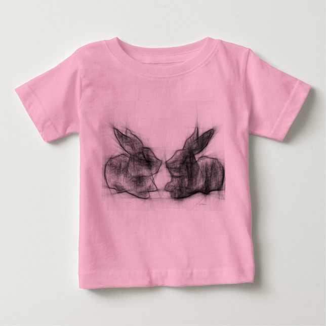 Zwei Kaninchen Baby T-shirt (Vorderseite)