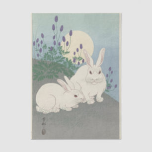 Zwei Kaninchen in voller Größe von Ohara Koson Seidenpapier