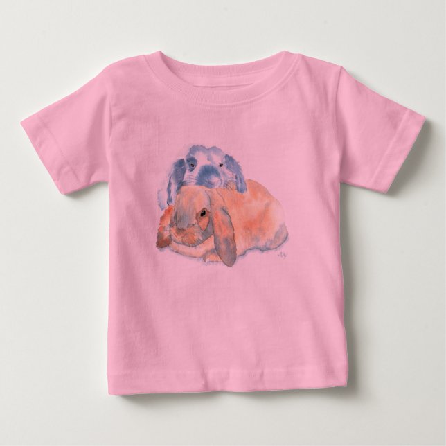 Zwei Kaninchen T - Shirt (Vorderseite)