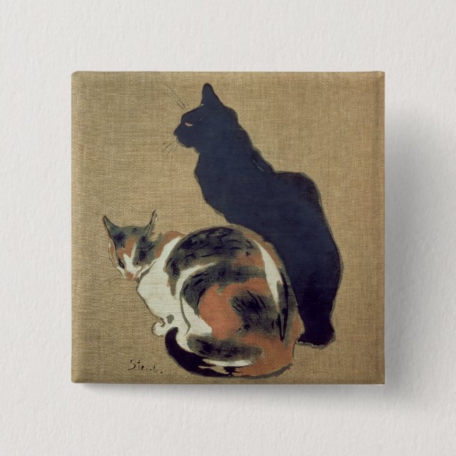 Zwei Katzen, 1894 Button (Vorderseite)